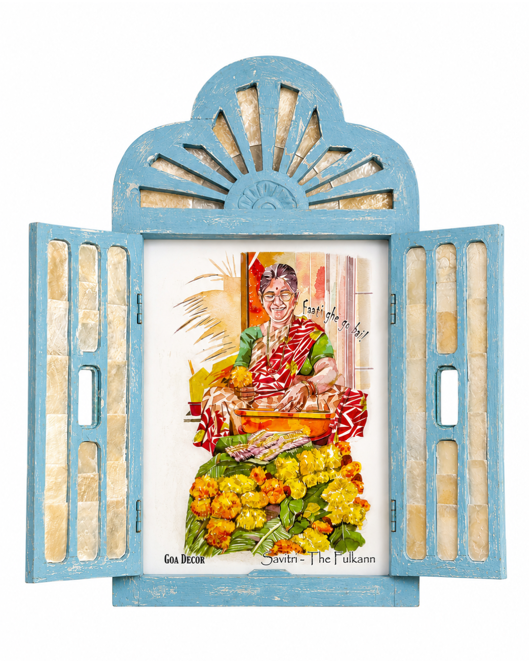 Handcrafted Openable Goan Windows (Flower)