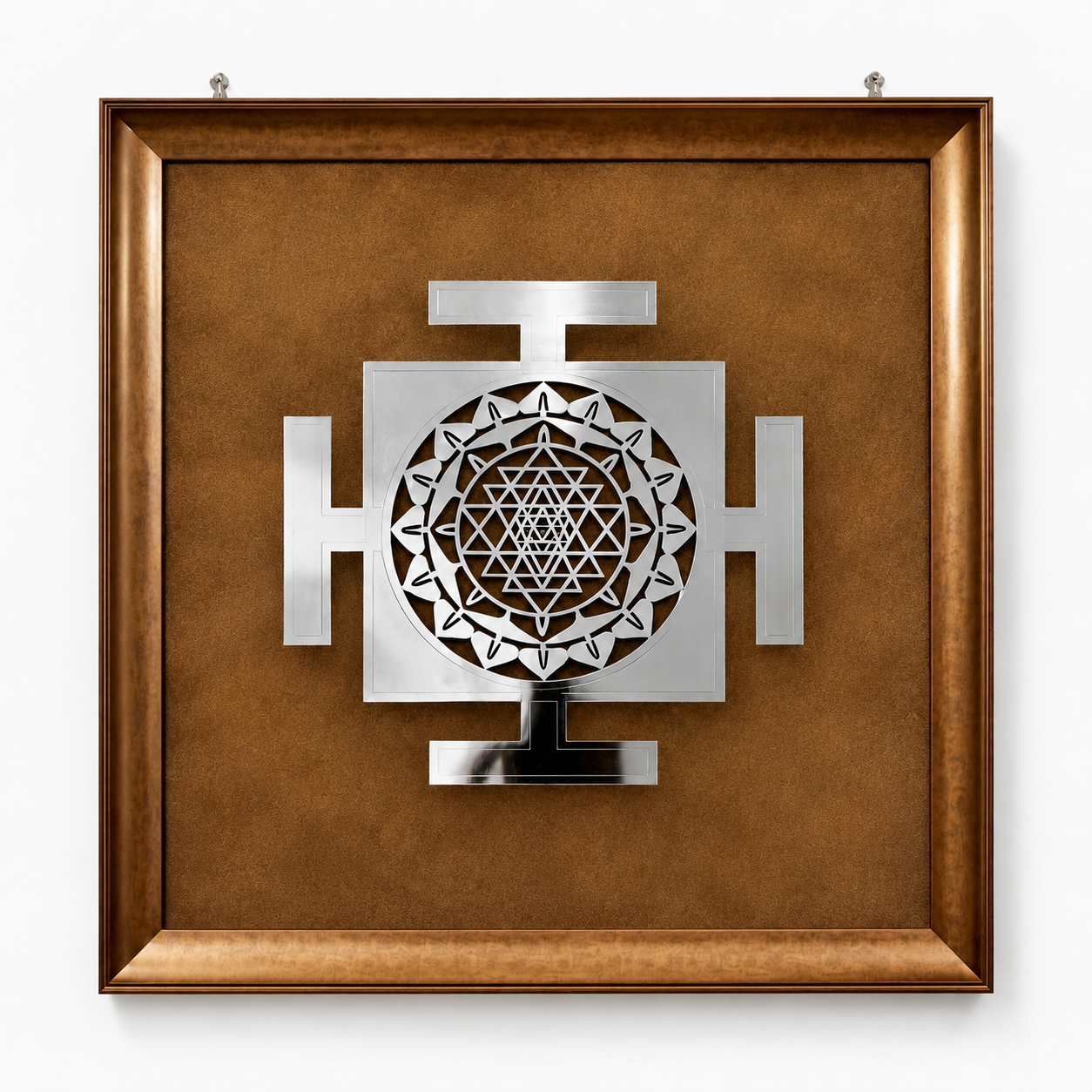 Yantras In Big Brown Frame