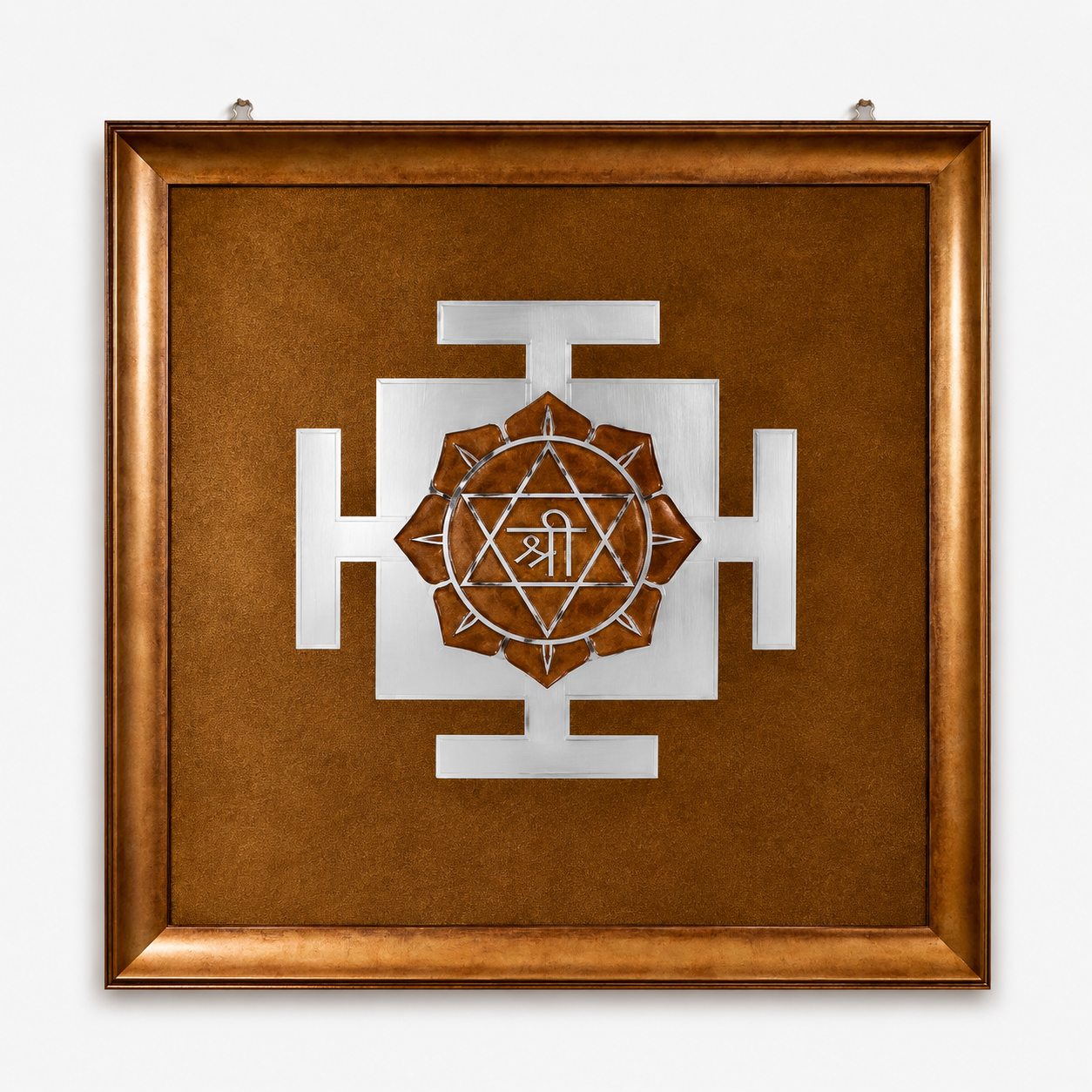 Yantras In Big Brown Frame
