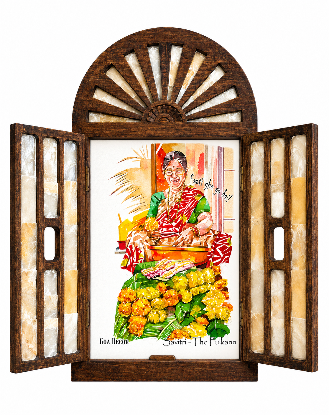Handcrafted Openable Goan Windows (Flower)