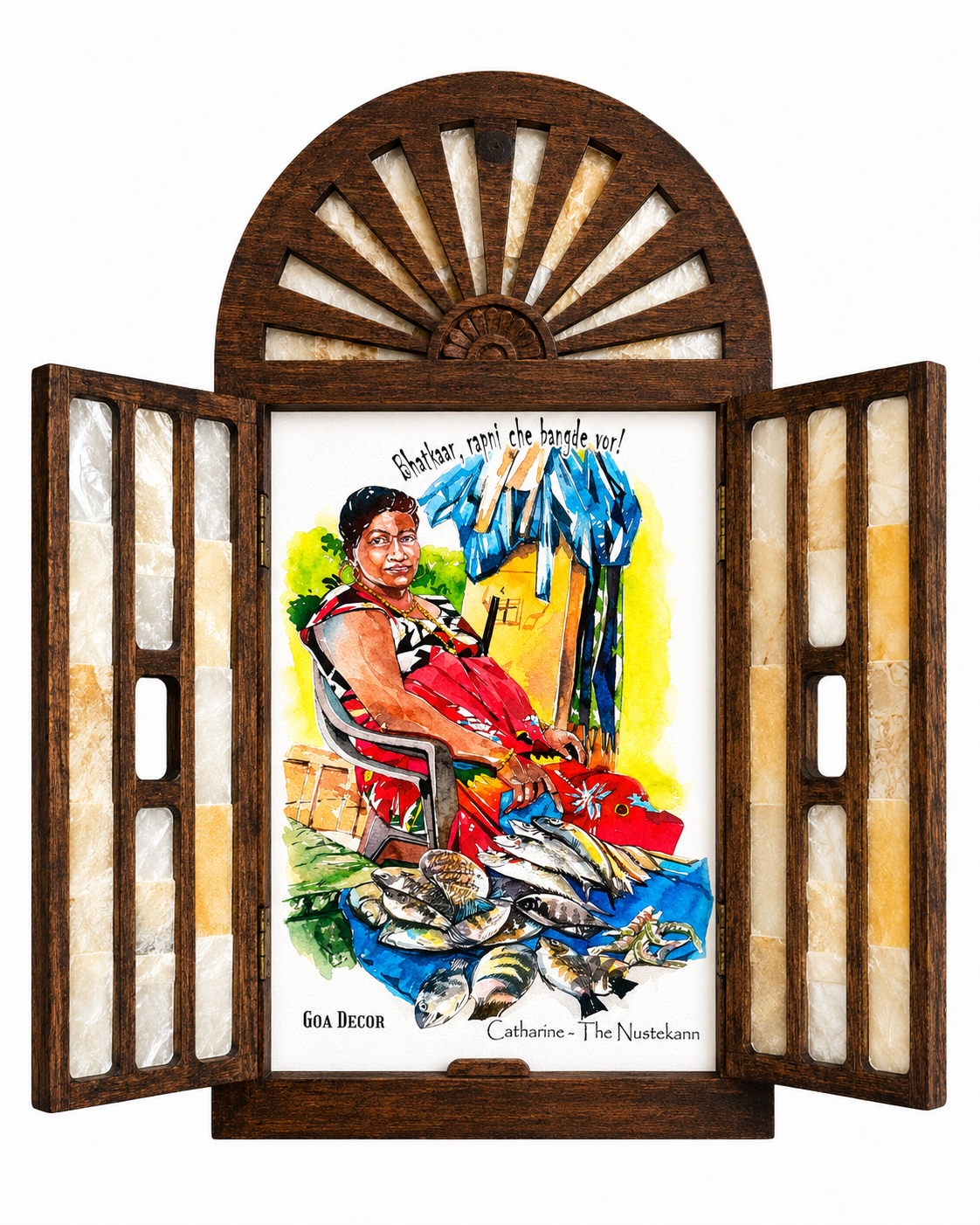 Handcrafted Openable Goan Windows (Flower)