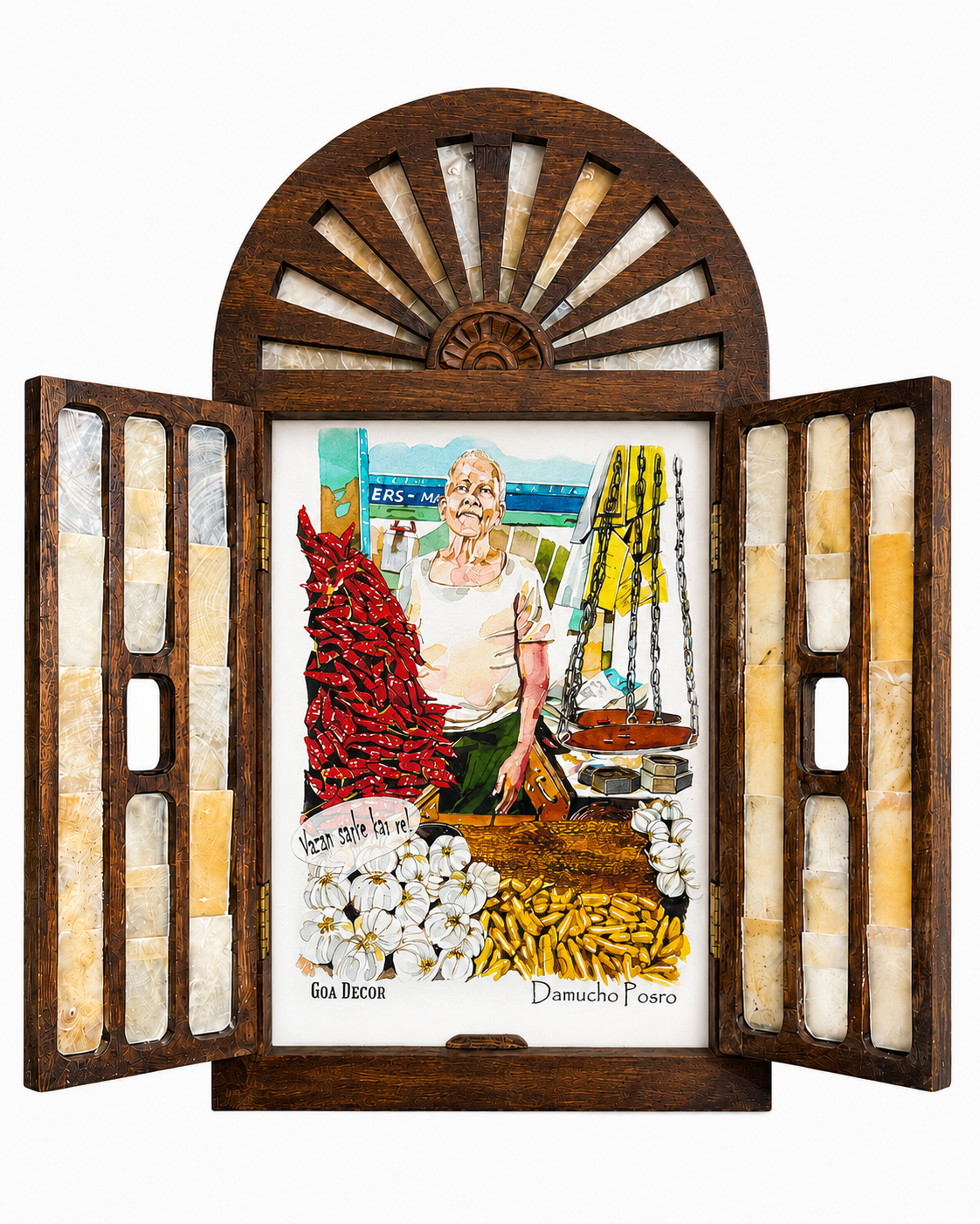 Handcrafted Openable Goan Windows (Flower)