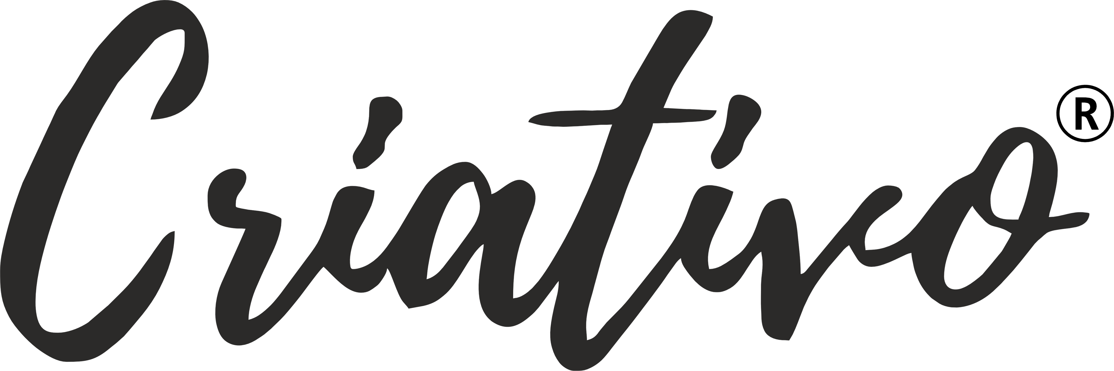 Black 'Criativo' logo with a registered trademark symbol on a white background