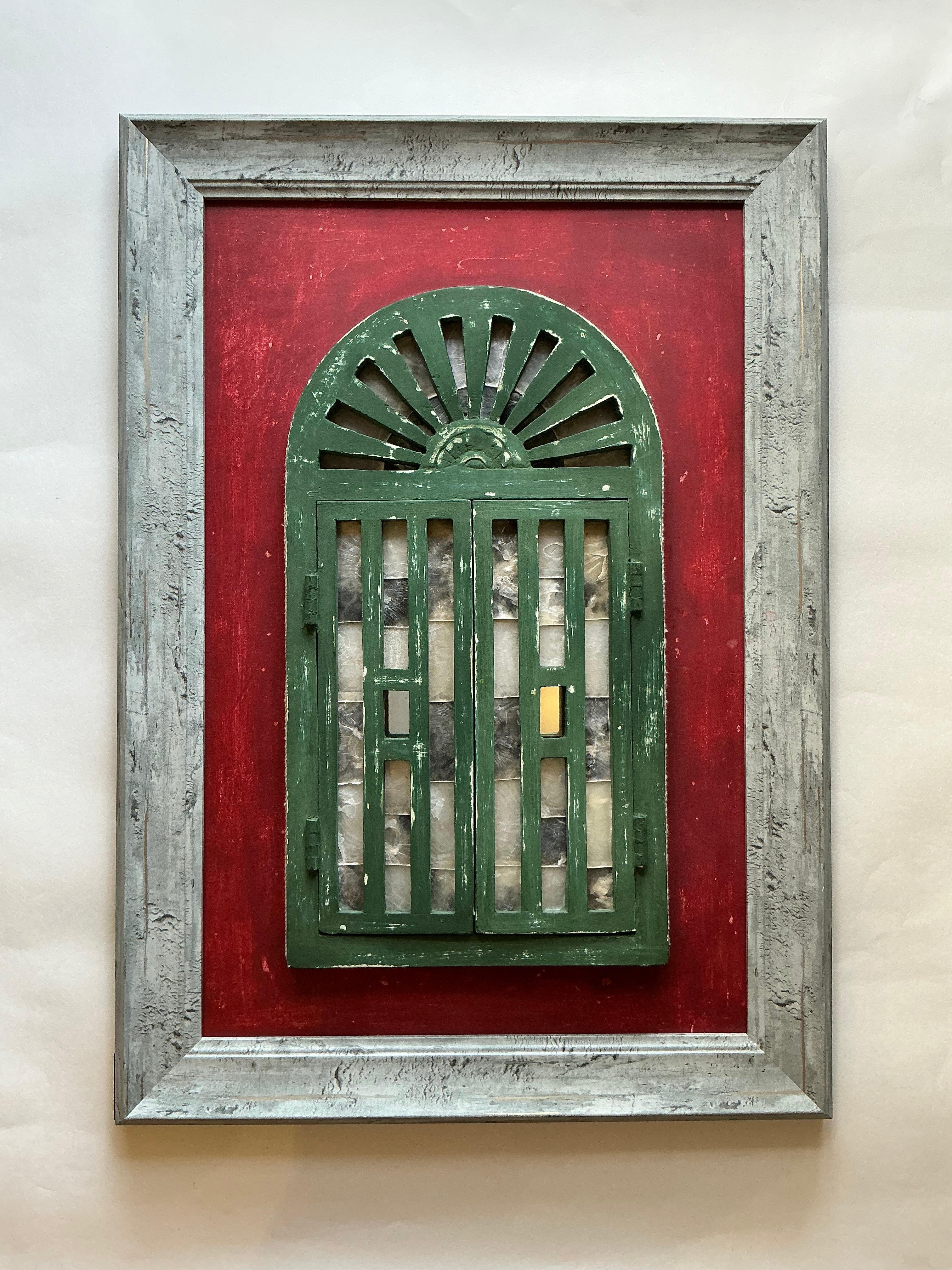 Framed Goan Window with mirror
