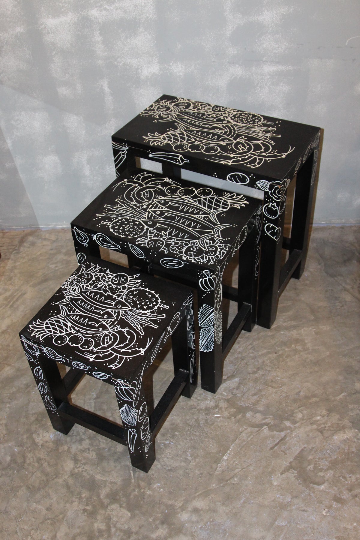 Black Modern Stool