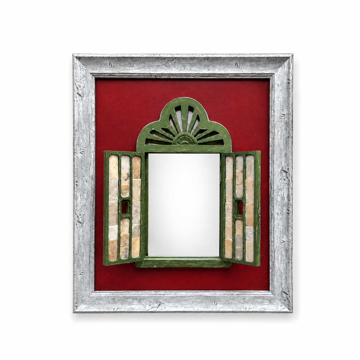 Framed Goan Window with mirror